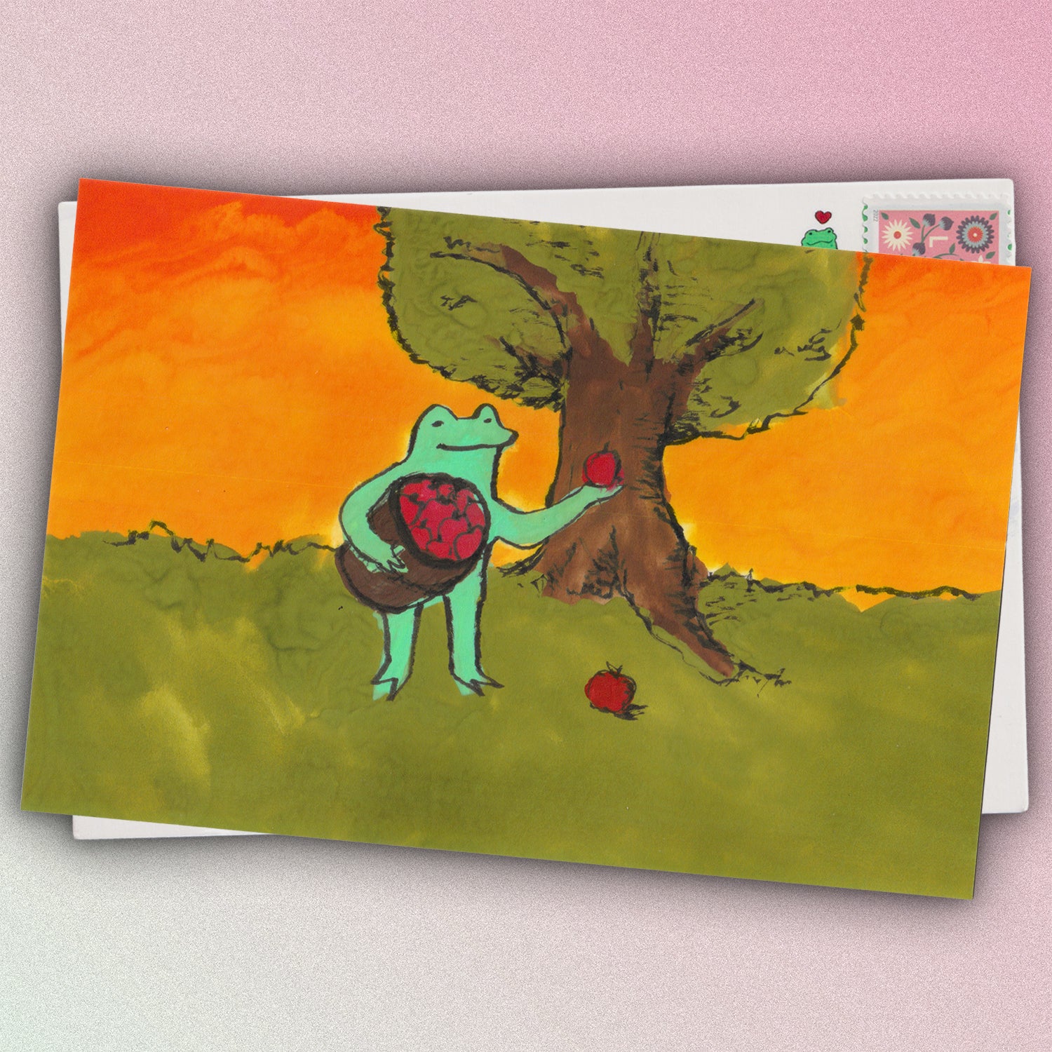 ‘Apples at Sunset’ Postcard